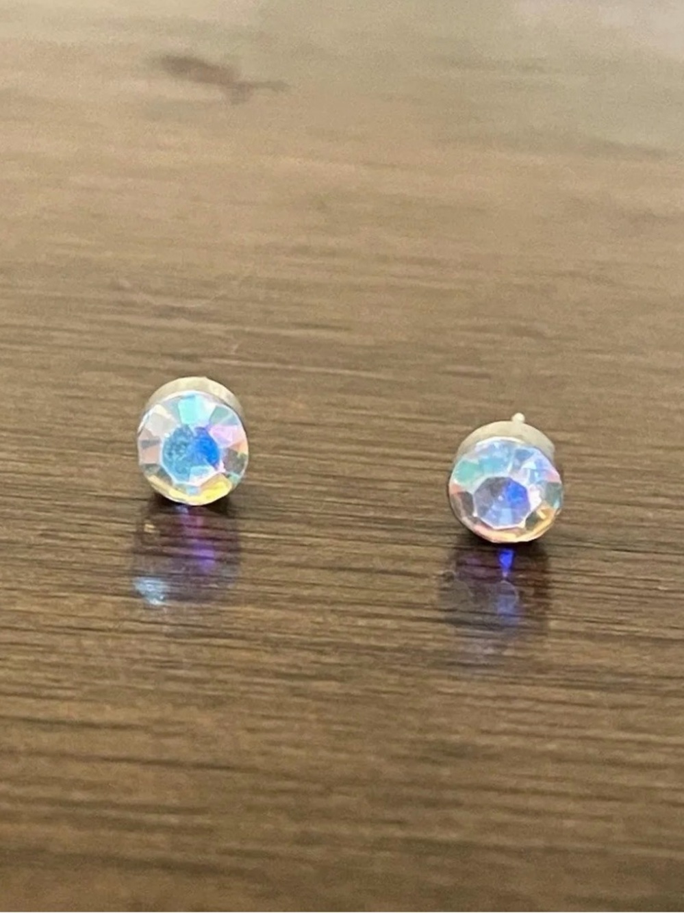 Translucent Plastic Rhinestone Earrings